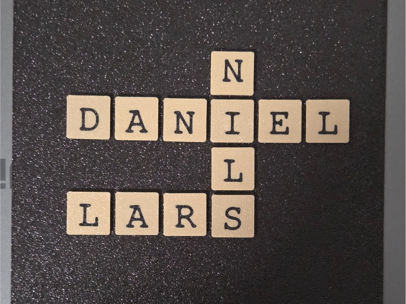 Familie Namen im Scrabble Stil