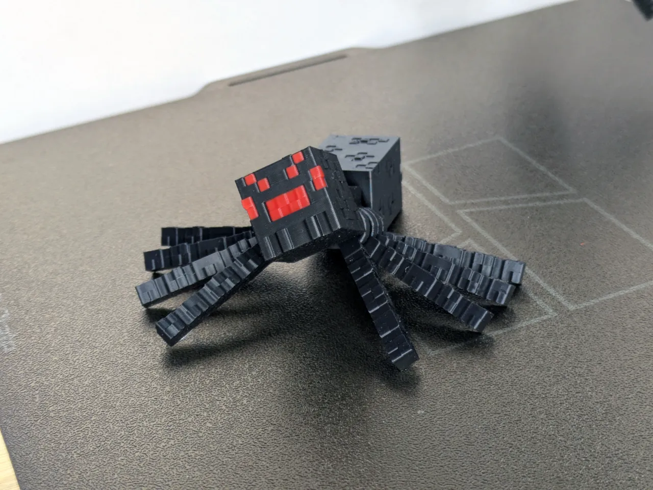 8 bit Spider -Print in place Articulated view 3