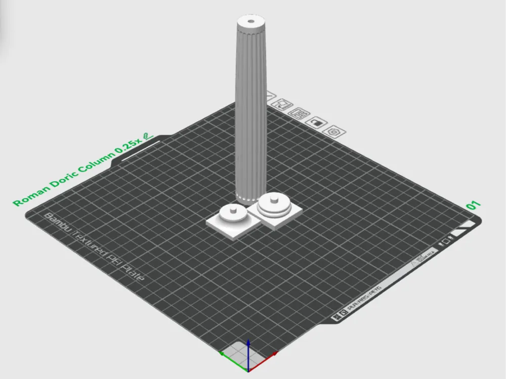 Roman Column Front Roman Doric Column - Free 3D Print Model - MakerWorld