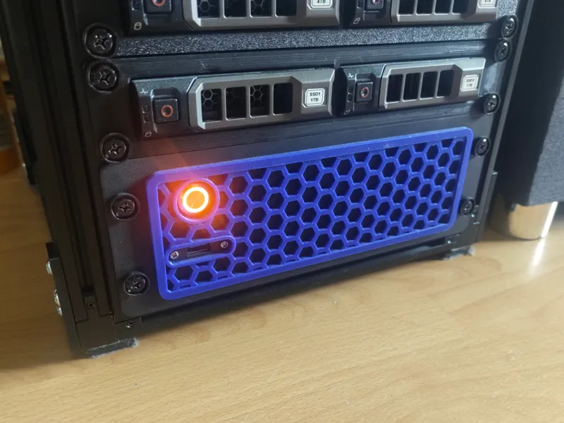10 inch Rack Panel Powerbutton and USB port ATX