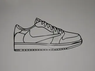 air jordan 1 low travis scott wall art
