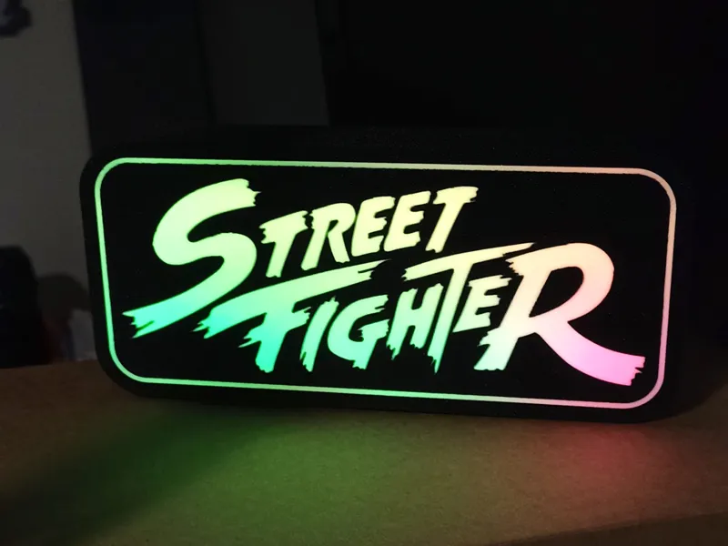 LED lamp with Street Fighter | Wall art
