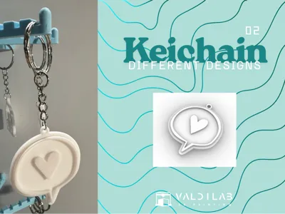 Keychain heart VLab