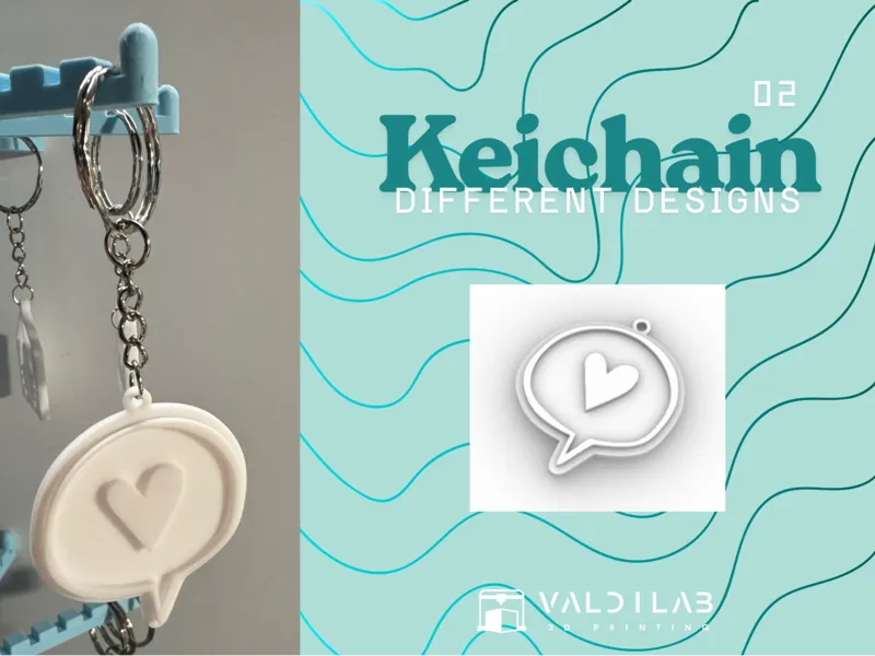 Keychain heart VLab