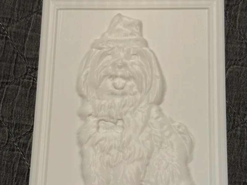Cute puppy relief sculpture 