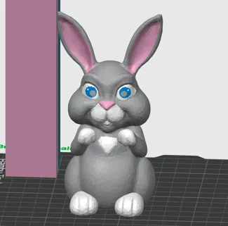 Cute Easter Bunny, AMS 4 colored (A1 mini)
