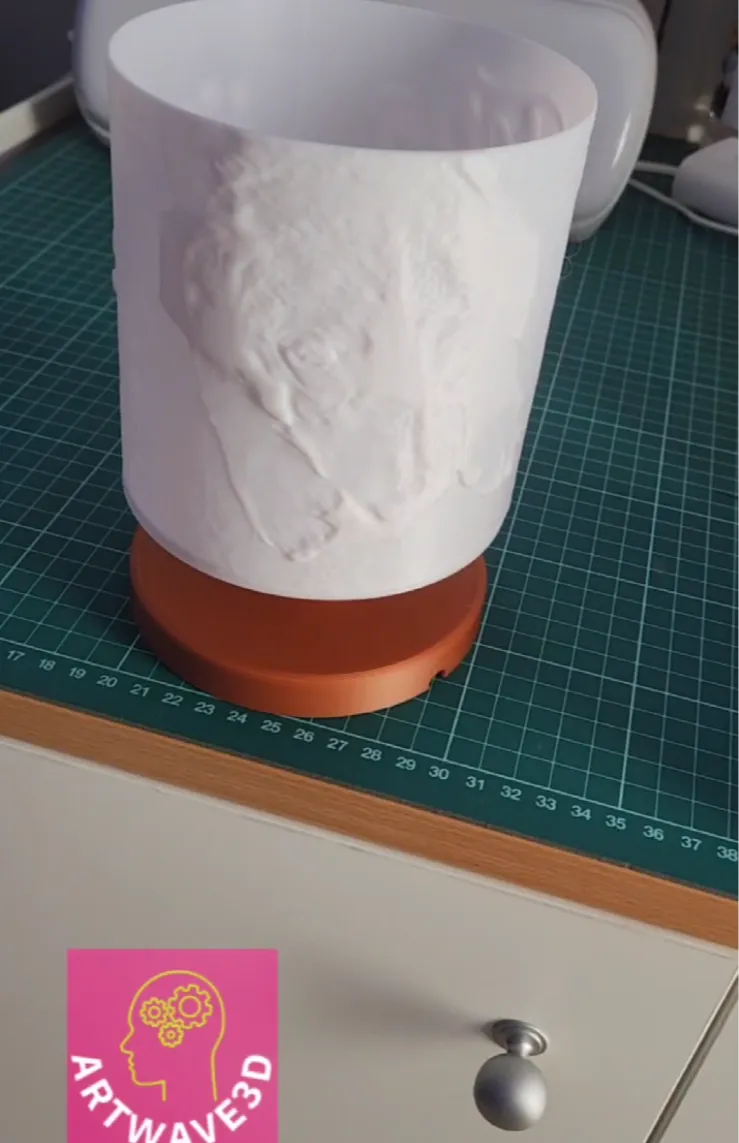Base for lithophane 115mm - desk lamp style