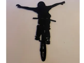 Mountain biking "tuckno" trick wall art
