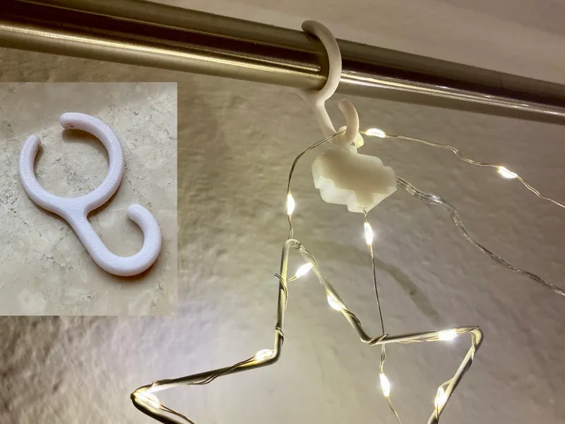 Hooks for curtain rods