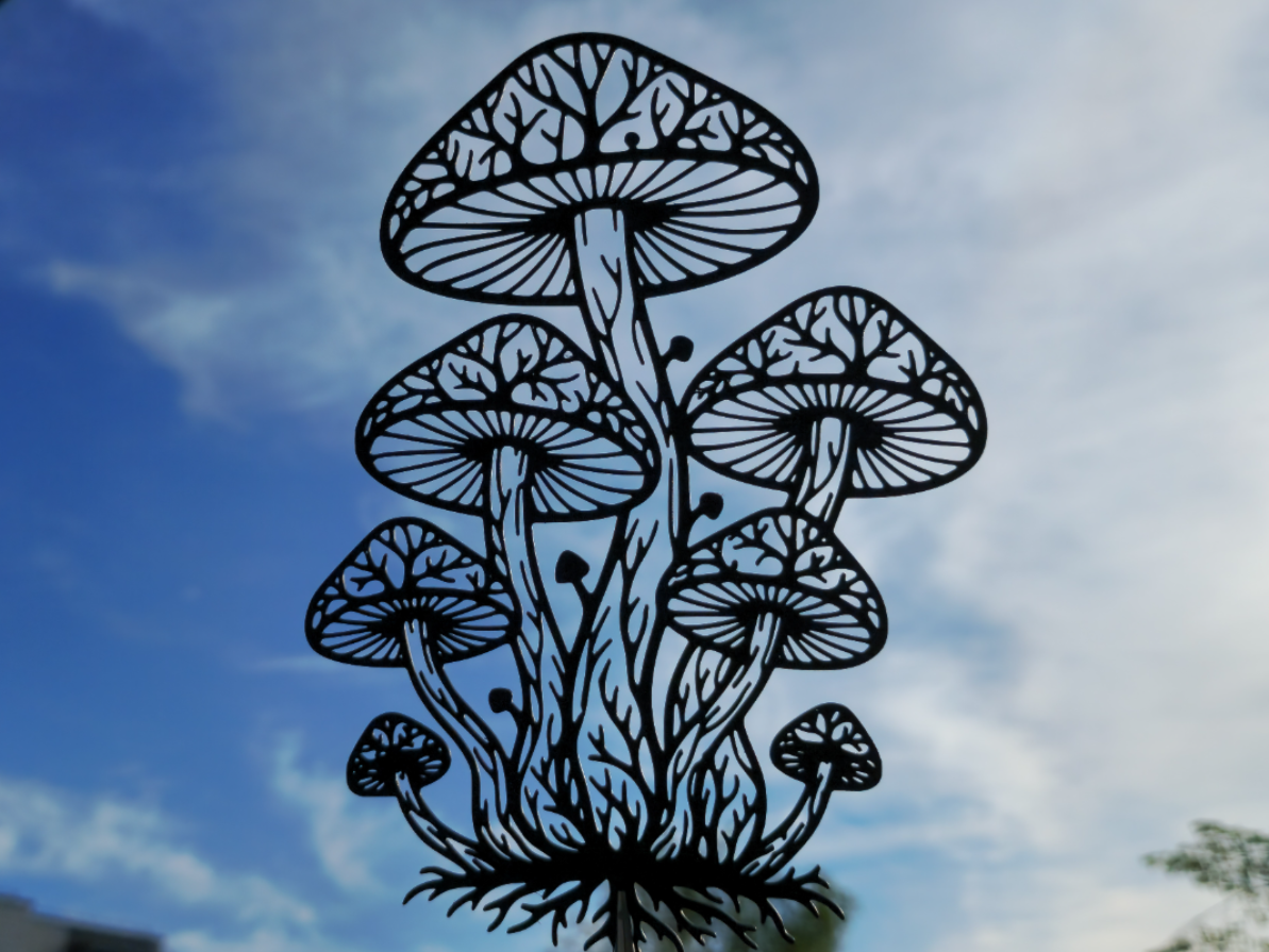 Mystic Forest Mushrooms 2D Wall Art