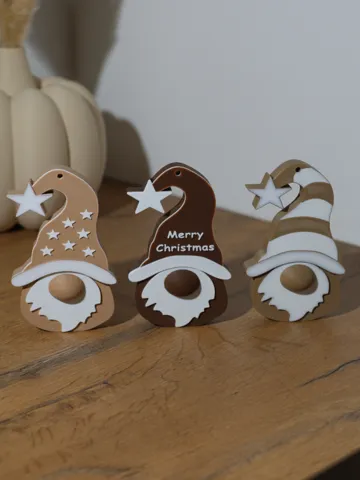 Adorno temático: Christmas Gnome – 4 Designs | Fuzzy Skin Nose — vista de referencia 2