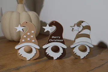 Adorno temático: Christmas Gnome – 4 Designs | Fuzzy Skin Nose — vista de referencia 3