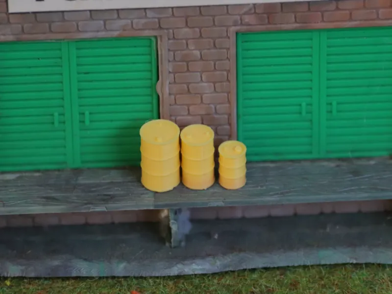 Ölfässer / Fässer 200L, 120L, 60L in H0 Modellbau