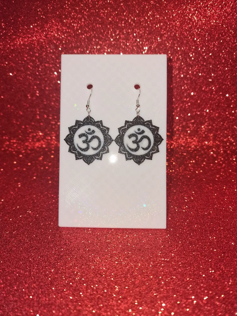 Om earrings view 2