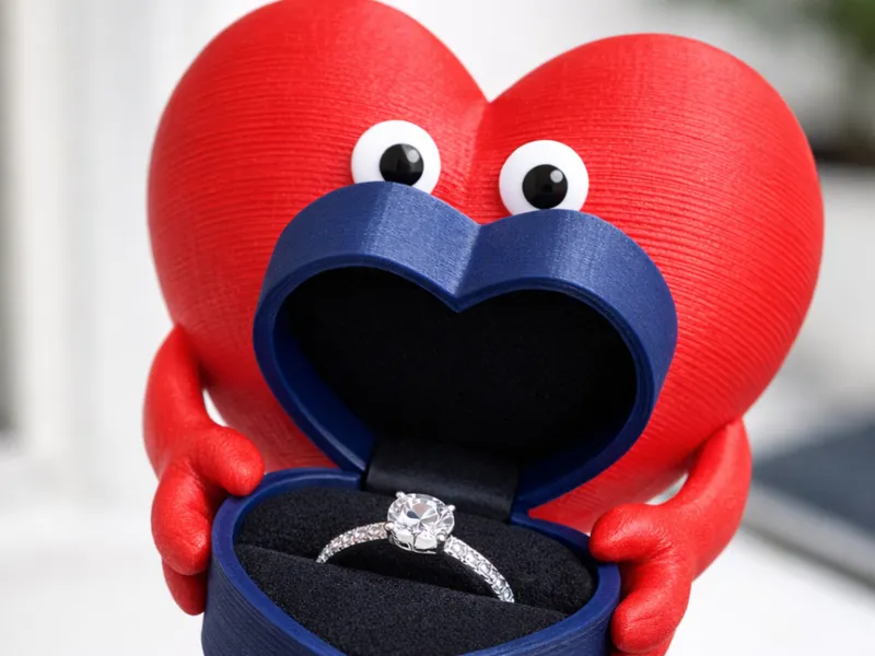 Corazón San Valentín para anillo sin mejora