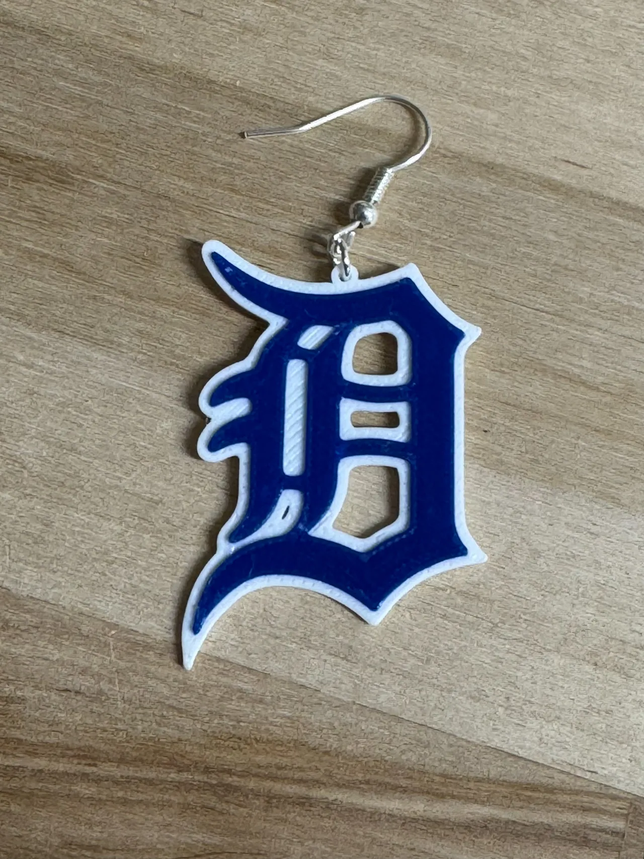 Detroit D Earring view 2