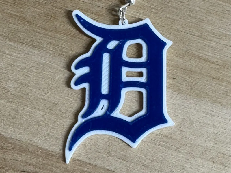 Detroit D Earring