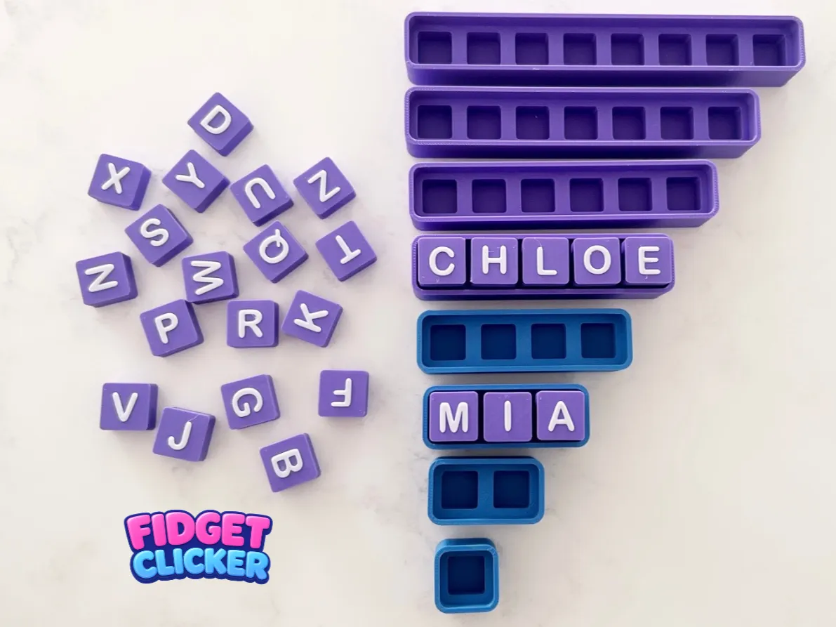 Cliqueur fidget à touches alphabet