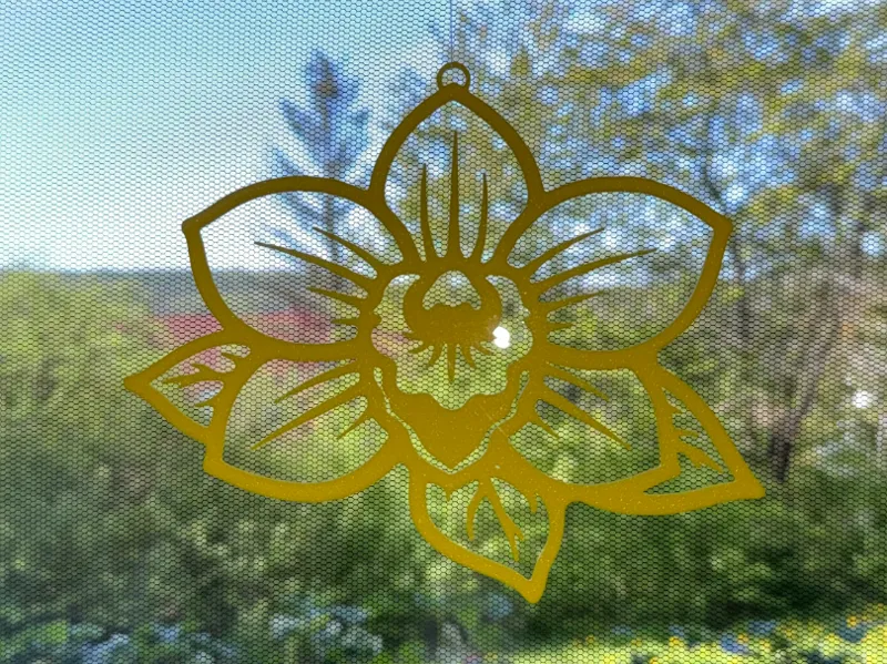 window decoration / flower / Orchidee
