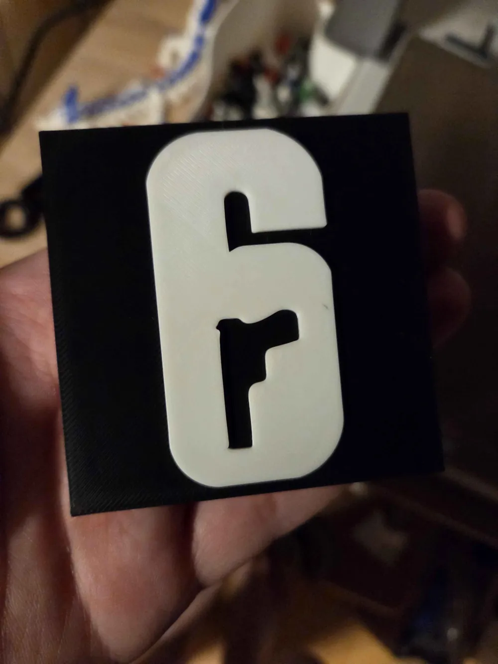 R6S logo display - Free 3D Print Model - MakerWorld