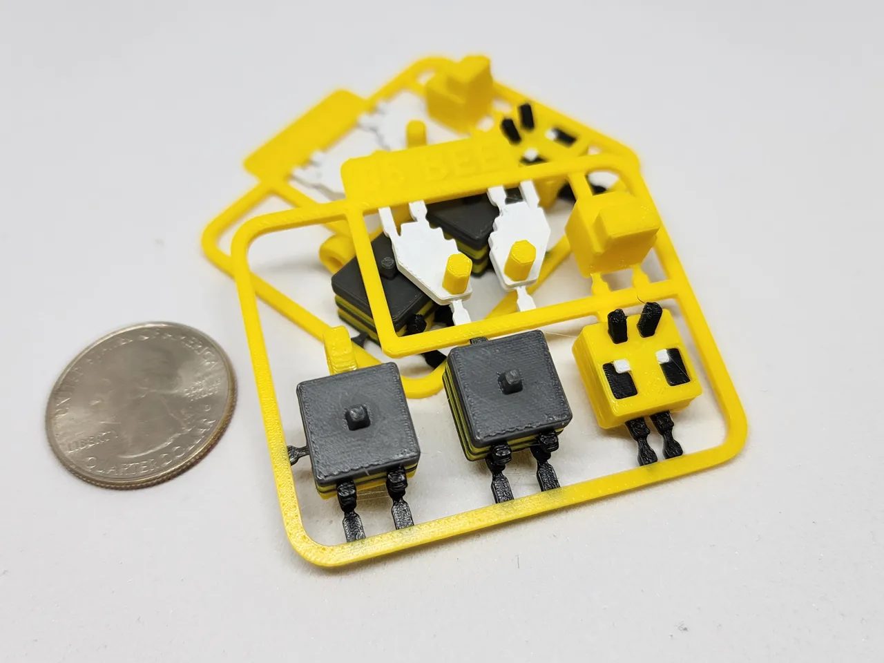 Minecraft-inspired Bee Mini Figure Kit / Keychain view 2