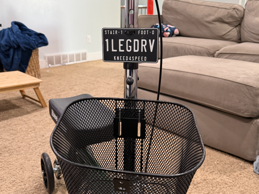 License Plate for Knee Scooter or Bike