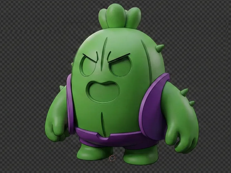 Brawl Stars - SPIKE Figure (Easy Print)