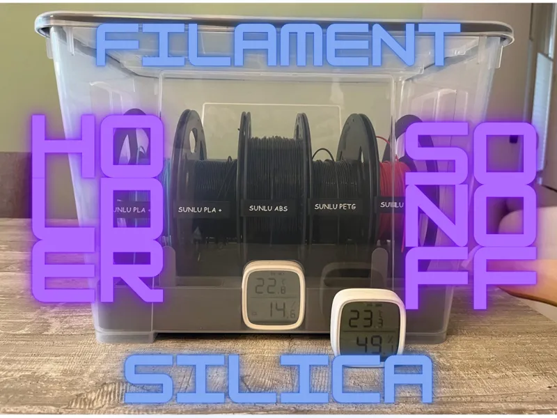filament holder with silica and Sonoff
