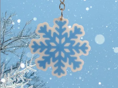 SNOWFLAKE KEYCHAIN