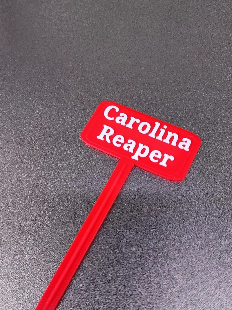 Carolina Reaper Pepper Plant Garden Stake ID Tag 