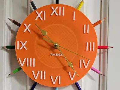 Colored Pencil Clock