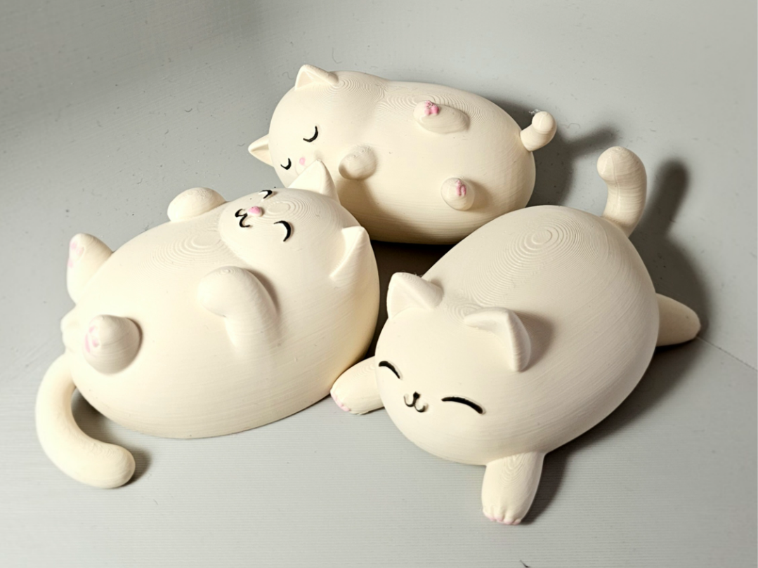 Plus-sized lazy potato cat