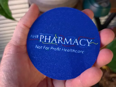 AHF Pharmacy coaster