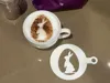 Easter bunny coffee stencil