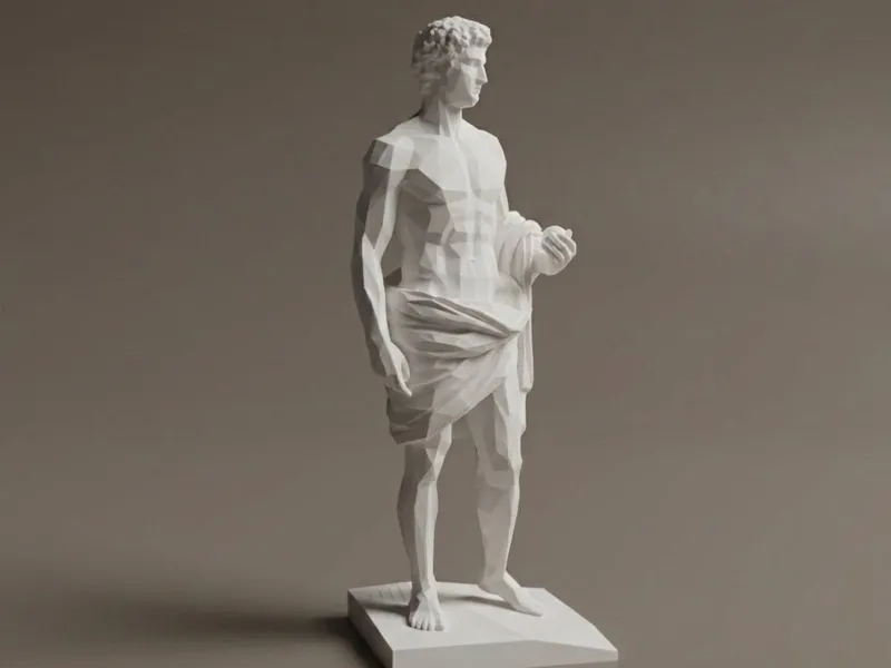 Low-Poly Classical Statue 