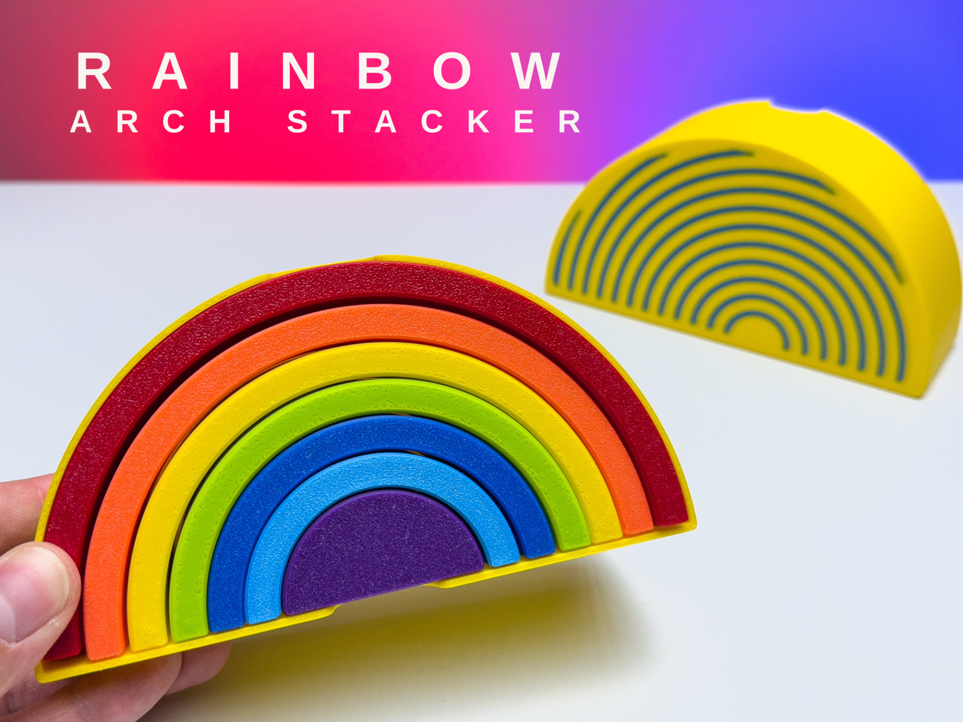 Montessori Rainbow Arch Stacker - Balance Toy Box