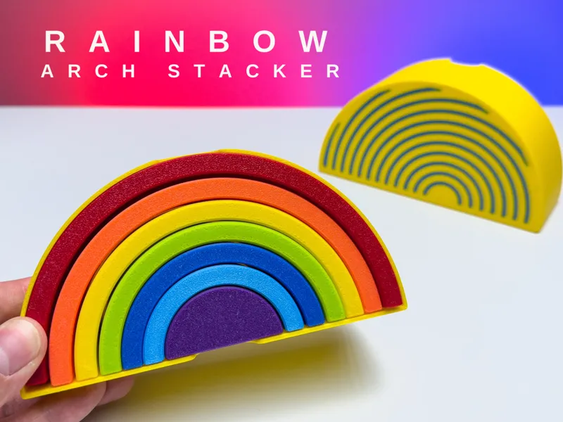 Montessori Rainbow Arch Stacker - Balance Toy Box