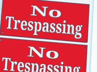 No Trespassing sign