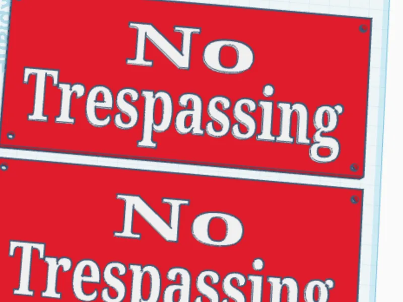 No Trespassing sign