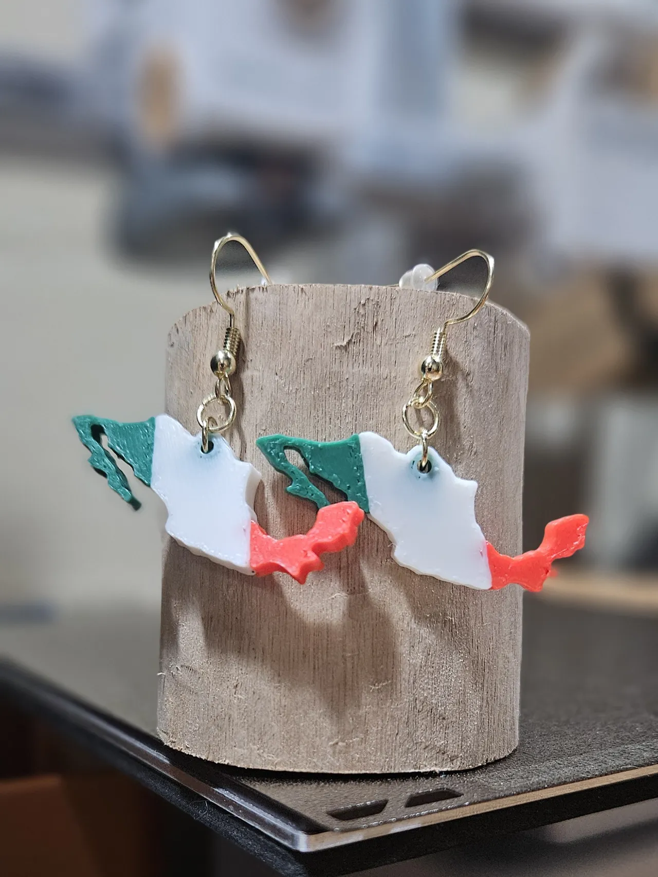 Mexico Flag Earrings view 3