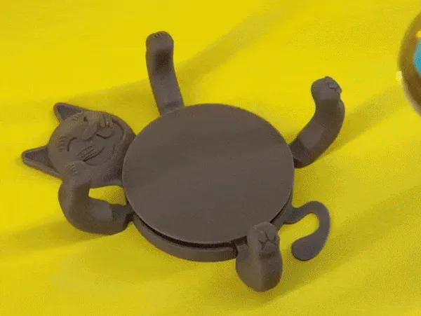 Cup Cuddler - A Cat Coaster Kids love! view 2