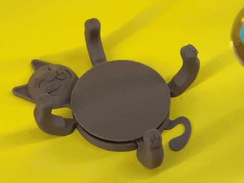 Cup Cuddler - A Cat Coaster Kids love! view 2