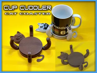 Cup Cuddler - A Cat Coaster Kids love!
