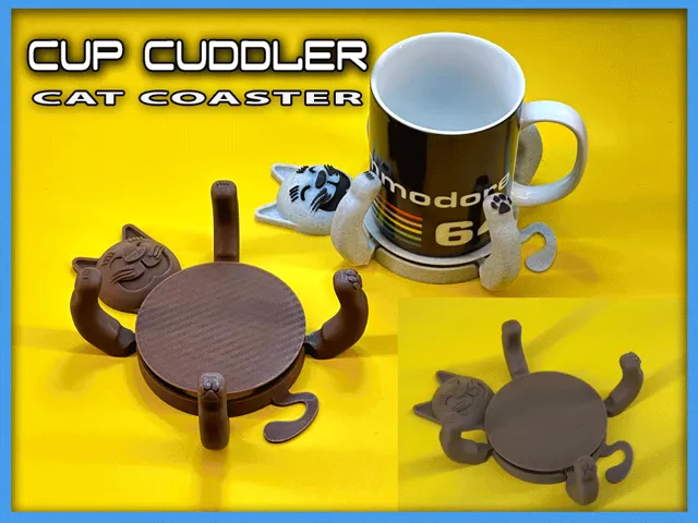Cup Cuddler - A Cat Coaster Kids love!
