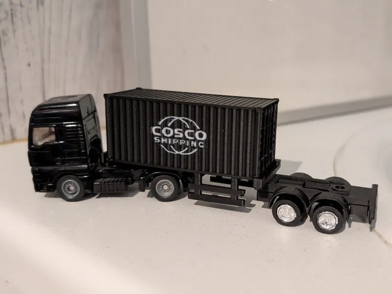 HO / 1:87 scale 20ft container trailer