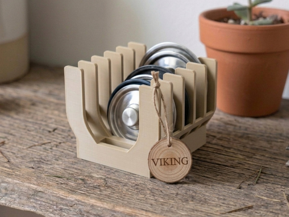Lid Holder organizer by kitchen
