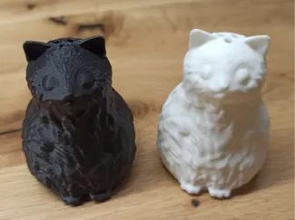 Salt & Pepper Shaker Cat with Screw Cap