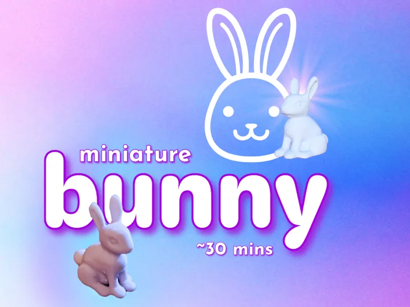 Miniature bunny figure