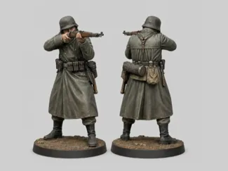 WW2 Tabletop Mini - German Infantry With Rifle 