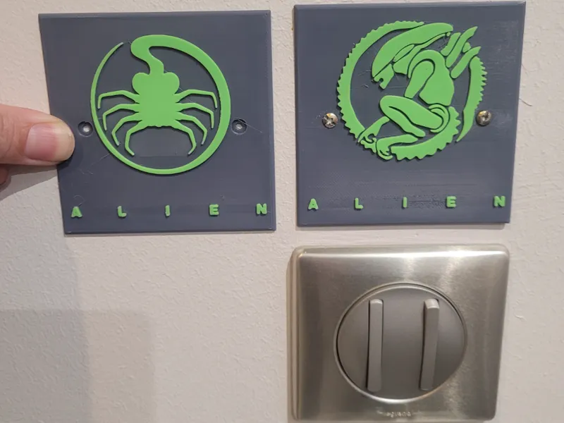 Xenomorph and Facehugger Electrical Box Cover